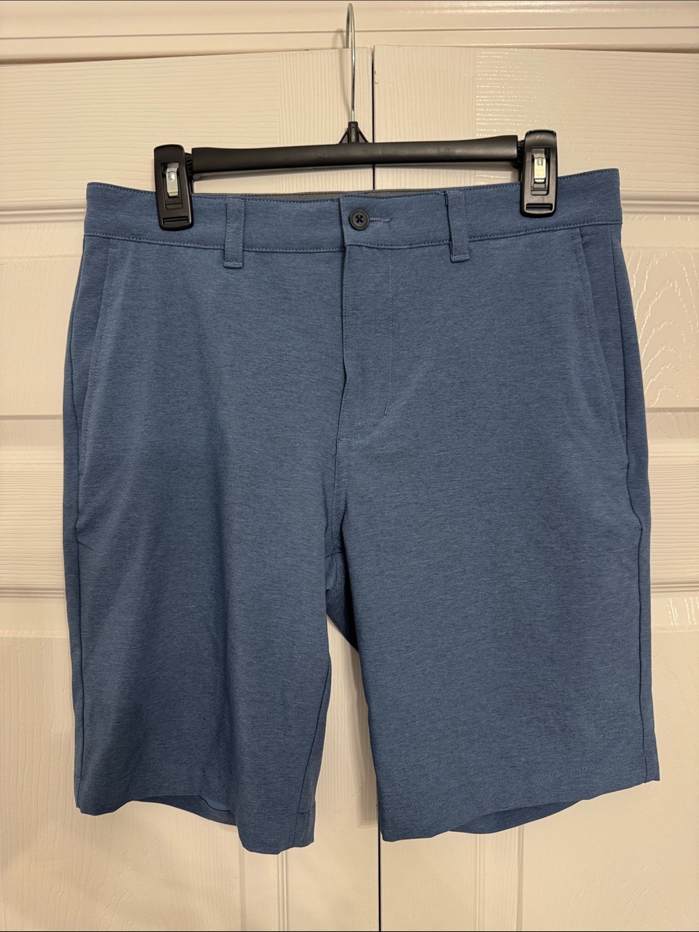 Hogan Slate Blue Flat-Front Men's Shorts